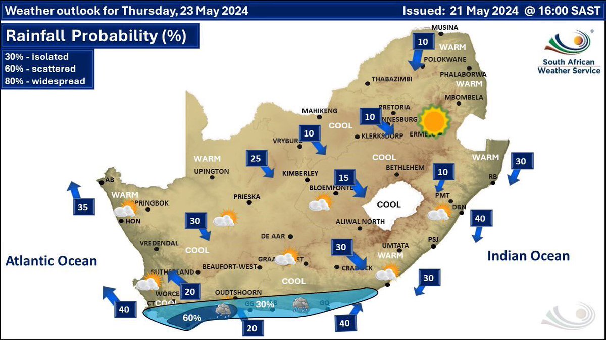 🌊️ WEATHER UPDATE: Weather warning continues into Wednesday and coastal rain for later in the week. See snowreport.co.za #weather #saws #weatherwarning