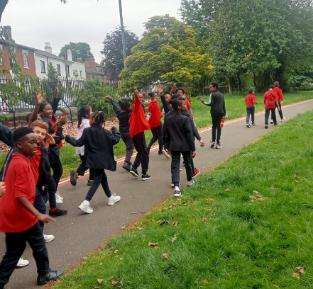 We did it! 5 km walk completed by Year 5! Well done boys and girls- a great achievement and lots of money raised too! #WeAreHarperBell   #AMoreExcellentWay