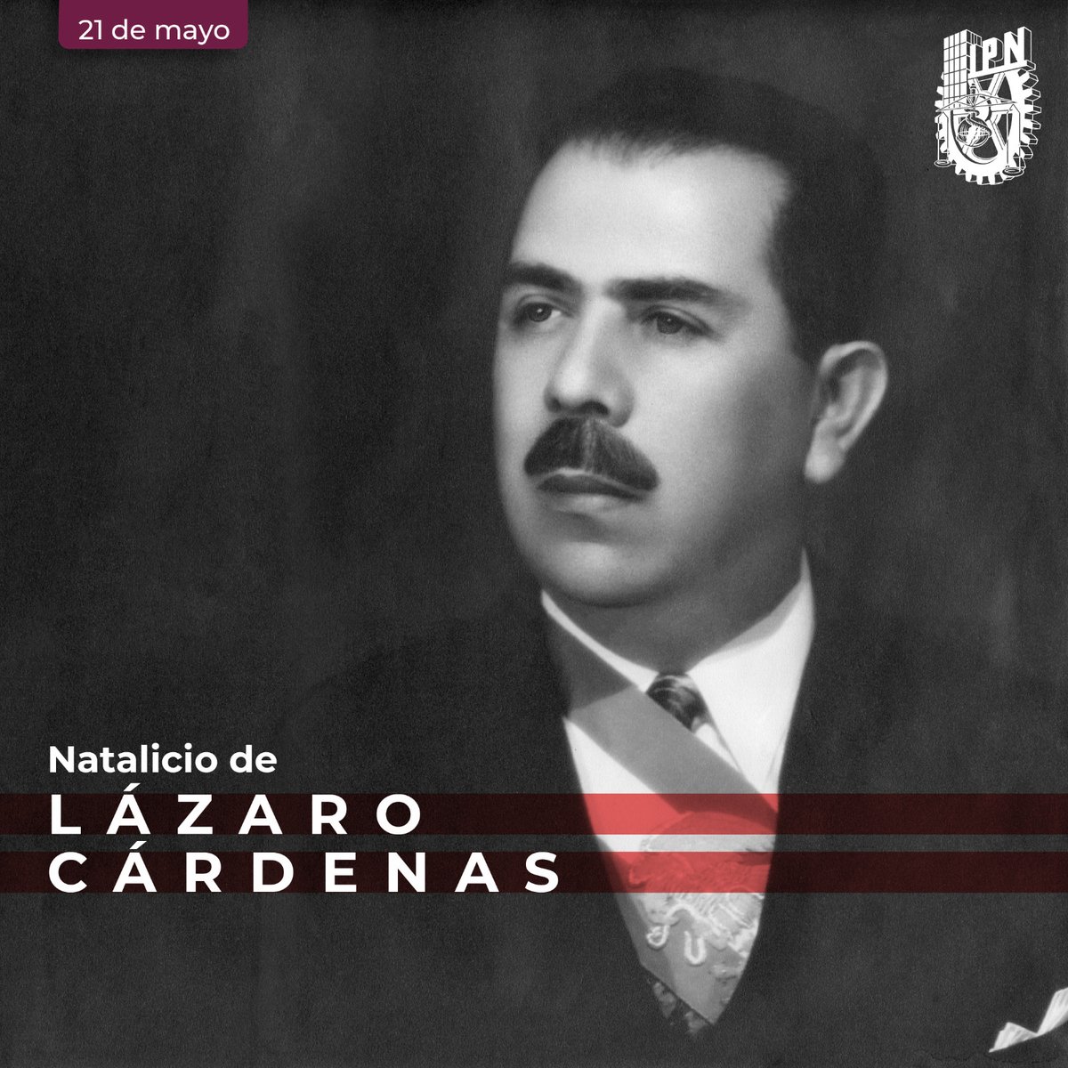 Los politécnicos conmemoramos el natalicio del General Lázaro Cárdenas, principal impulsor de la creación de esta noble casa de estudios en la que se han formado profesionistas de alta calidad, que desde hace 88 años ponen 'La Técnica al Servicio de la Patria'. #Huélum