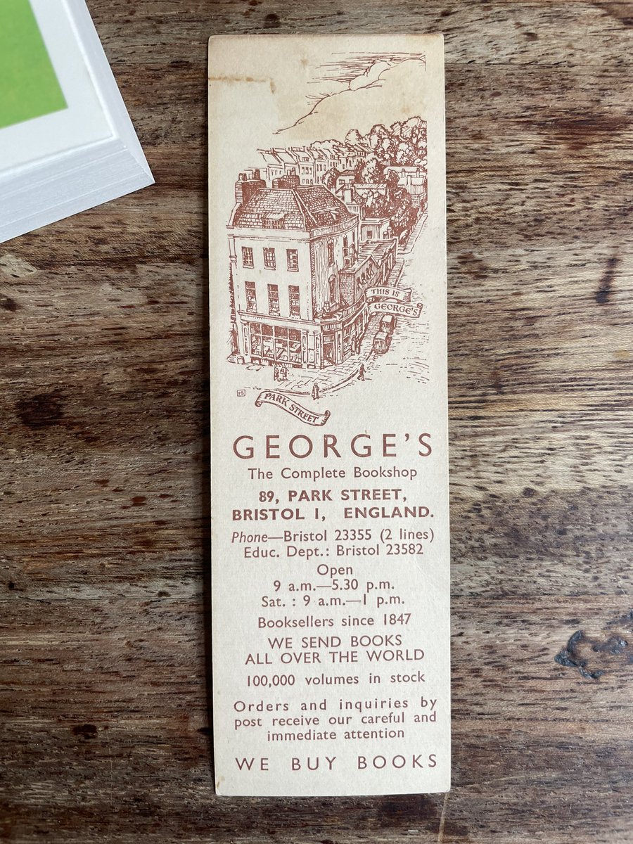 ‘George’s: The Complete Bookshop’

I love my new bookmark; a gift from Nick of the Letterpress Collective who found it in a secondhand hardback.