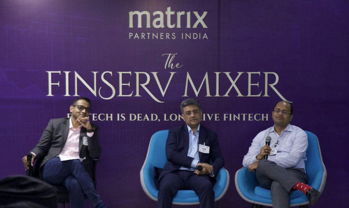 z47_vc's tweet photo. Insights into the future of fintech, with a full house at the Matrix FinServe Mixer. @sameershetty29 &amp; @aseemdhru featured on a panel, with @VikramV23, discussing Fintech opportunities &amp; challenges. 

Thanks to everyone who joined us. Fintech is dead, long live Fintech! https://t.co/FNypSZGlFO