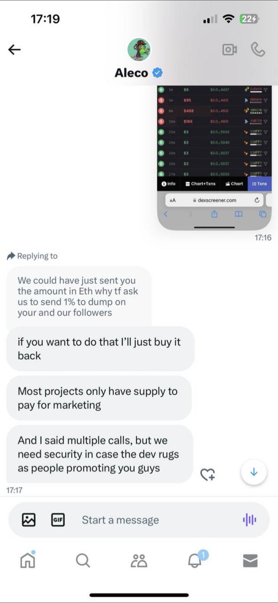 Yo <a href="/PendingETH/">Aleco</a> this is how you conduct business call and immediately dump all 😂😂 

Like bro it was $468. well if you are in this guys community just know if he calls something he will immediately dump on you if you buy 

This is not me but a close friend that it happens to