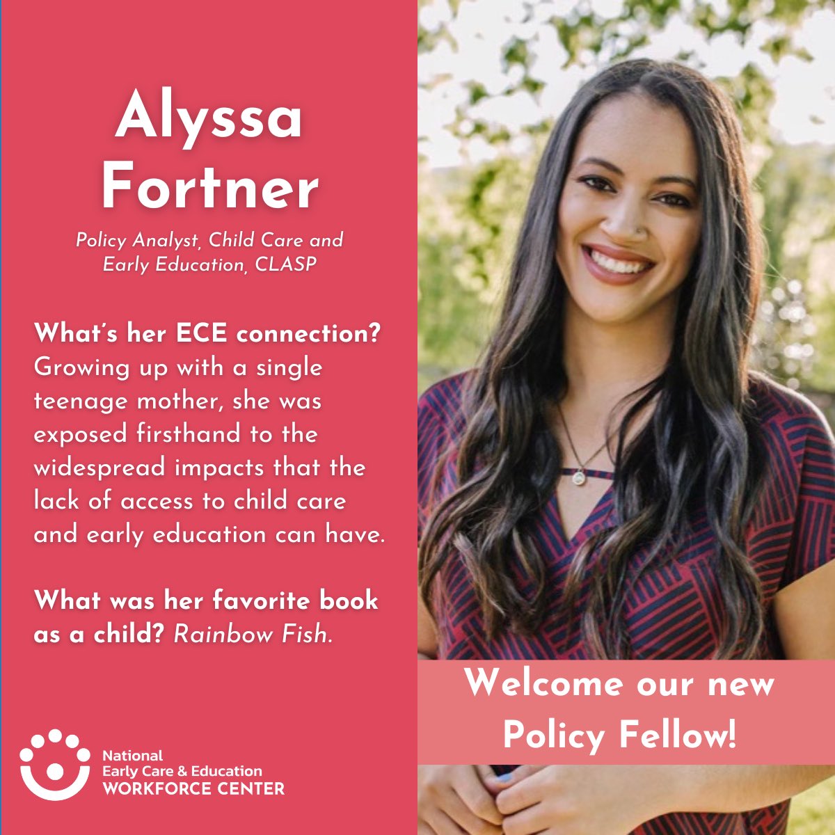 I’m excited to announce that I was selected as a <a href="/NatECEWkfcCtr/">National Early Care and Education Workforce Center</a> policy fellow! Over the next 10 months, I will work to build my expertise on the #ECE workforce while gaining skills to effectively bridge research and policy/practice. Learn more: nationaleceworkforcecenter.org/integrated-res…