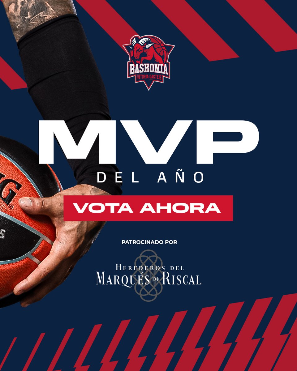 🔵🔴 ¡Baskonistas, llegó el momento de votar por vuestro MVP Marqués de Riscal de la temporada! 🗳️ Comenta y podrás ganar una experiencia en @marquesderiscal #GoazenBaskonia