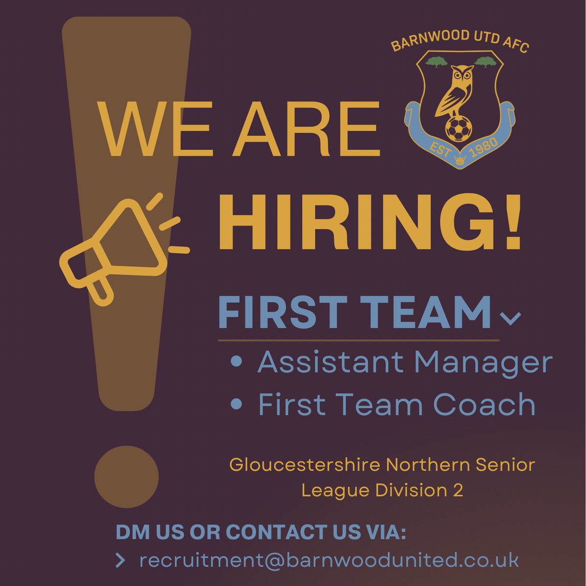 Are you looking for a new grassroots challenge? Or are you wanting to get into coaching? Our first team manager Craig Salter @Craigs126 is building his management team for the 2024/25 season and wants to hear from you #upthebarny