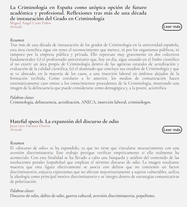 Revista Electrónica de Criminología (REC) tweet media