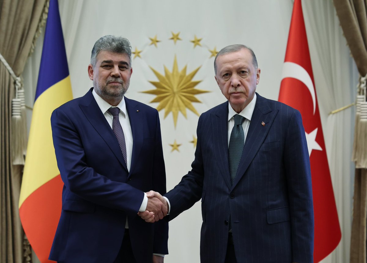 Cumhurbaşkanımız Sayın Recep Tayyip Erdoğan, Romanya Başbakanı Marcel Ciolacu ile görüştü.