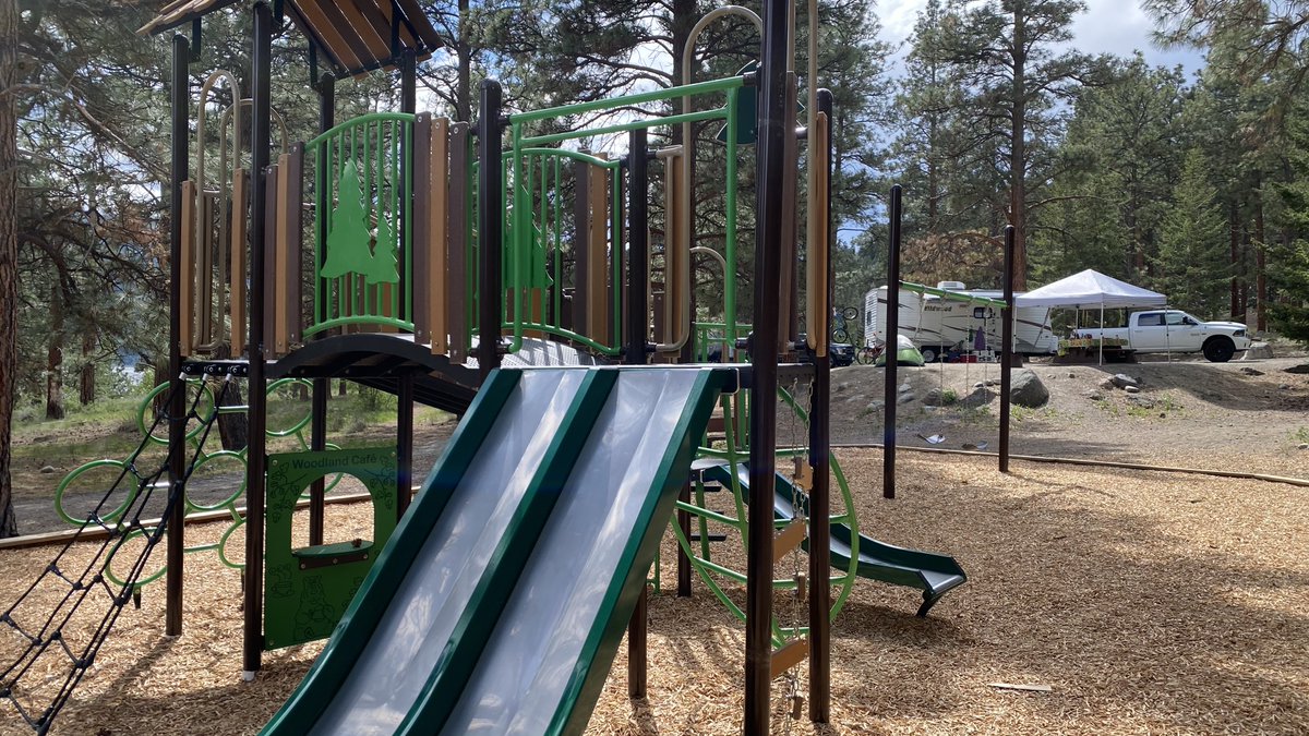 NicolaTourism's tweet photo. Have you seen the new playground in Monck Provincial Park. TNV Director Simon Rizzardo and family spend a day playing in the Valley's newest playground. 
#experiencemerritt #merrittmatters #merrittbc
https://t.co/OBvvSBtctX https://t.co/nRWco9wWeV