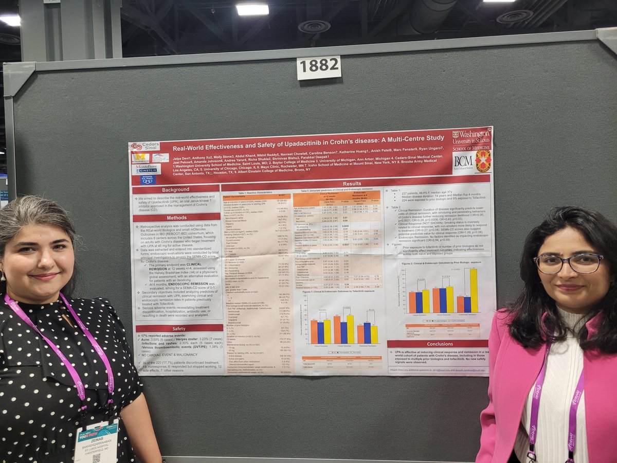Zeinab Bakhshi MD (@z_bakhshiii) on Twitter photo Do you want to know real-world effectiveness & safety of Upadacitinib in CD? check <a href="/jalpa_devi/">Jalpa Devi</a> at #1882.
#DDW2024 @WUGastro <a href="/amjohnsonMD/">Amanda Johnson, MD</a> <a href="/P_DeepakIBDMD/">Parakkal Deepak MD, MS, FACG</a> <a href="/MayoClinicGIHep/">Mayo Clinic Gastroenterology & Hepatology</a> Do you want to know real-world effectiveness & safety of Upadacitinib in CD? check <a href="/jalpa_devi/">Jalpa Devi</a> at #1882.
#DDW2024 @WUGastro <a href="/amjohnsonMD/">Amanda Johnson, MD</a> <a href="/P_DeepakIBDMD/">Parakkal Deepak MD, MS, FACG</a> <a href="/MayoClinicGIHep/">Mayo Clinic Gastroenterology & Hepatology</a>