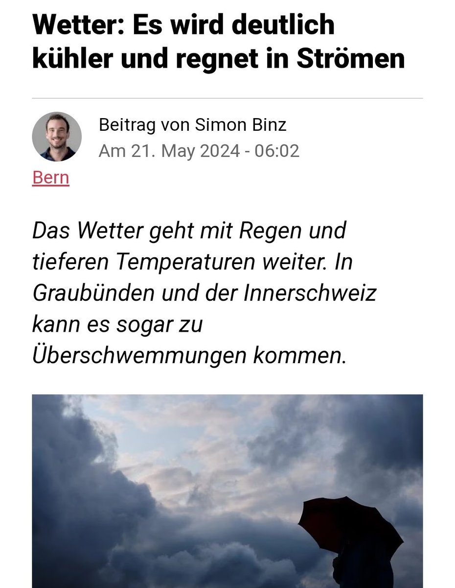 Klar, der #Klimawandel. Immer!