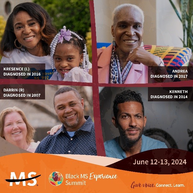 The @mssociety Black MS Experience Summit is more than a gathering — it's a space for our community to share our experiences, uplift each other & gain insights into living with MS. Join me on June 12-13 to be part of this empowering experience. Sign up: ntlms.org/bmses24registr…