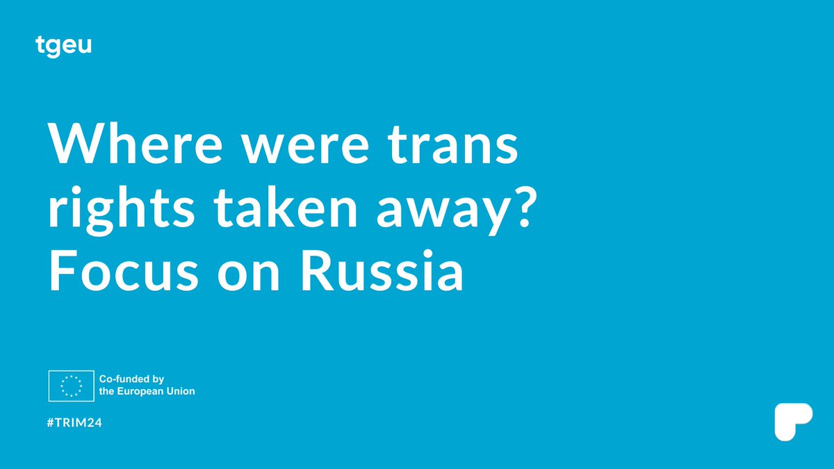 TGEUorg's tweet photo. Where were trans rights taken away: Focus on Russia 🧵👇🏽👇🏽👇🏽
#TransRights #TransRightsAreHumanRights #TransRightsMap #TransRightsMap2024 #TRIM24 #Russia 1/8 https://t.co/u7X8odGI5t