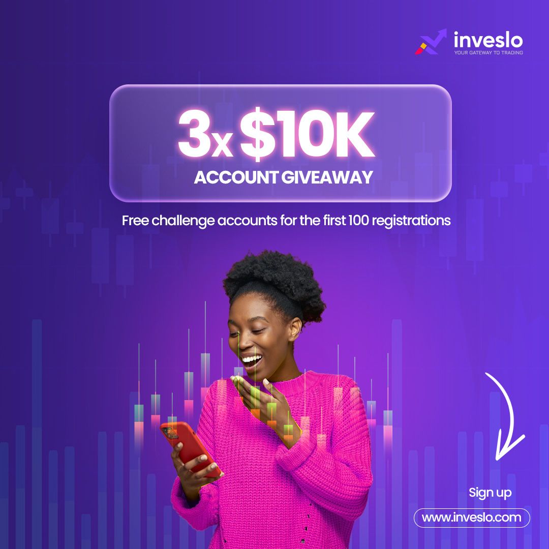 🚨🚨 SPECIAL GIVEAWAY 🚨🚨 3 × 10 000 Inveslo is an online brokerage which has a prop firm To qualify all you have to do is to sign up using link below inveslo.com/register?refer… After you sign up. Drop proof ( screenshot ) I will pick winners soon