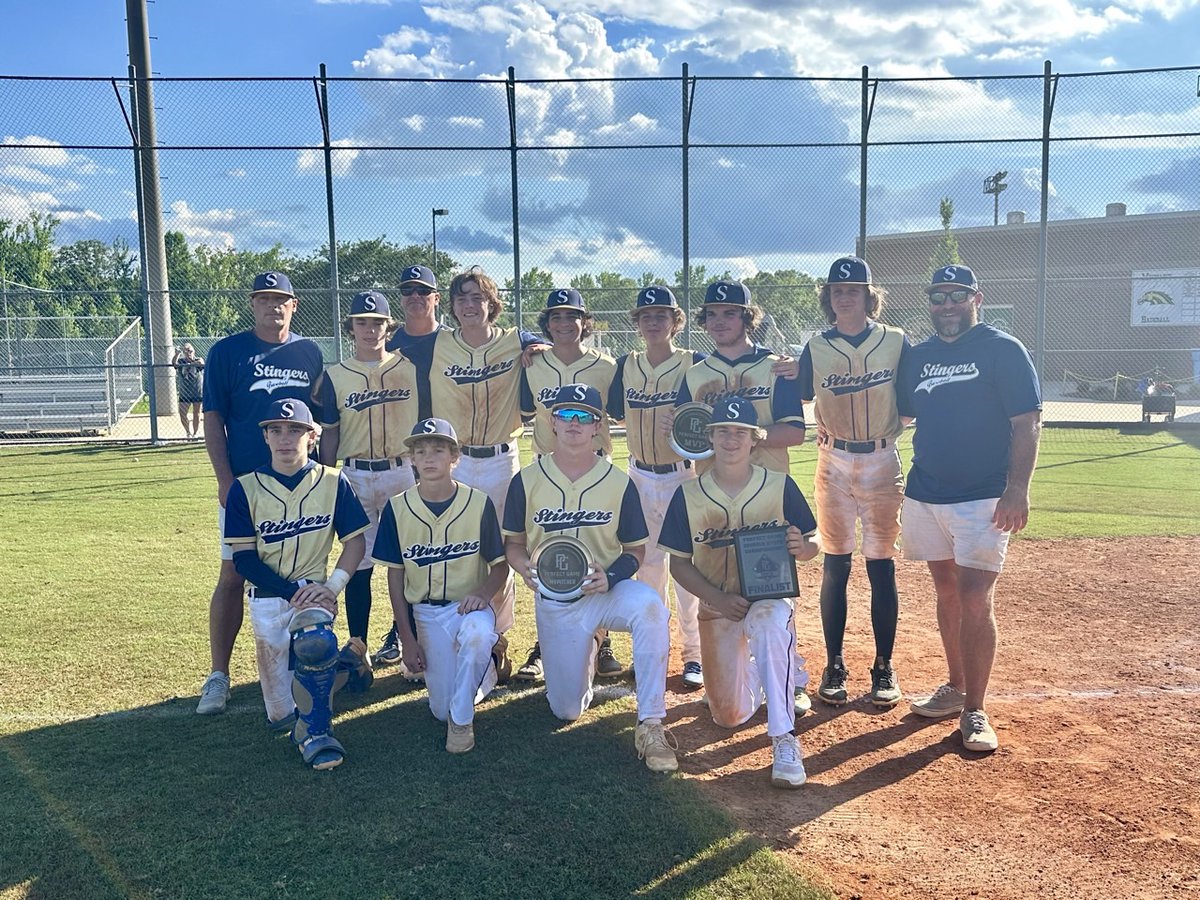 Dudes. Bunch of Dudes...PG GA State Championship Finalists. MVP and MVPitcher of the tournament both hailing from the town of Brooklet. Proud of a whole team of boys from a 20 mile radius in a S. GA town going 4-1 in this event and playing at the level they did. #GAStingers