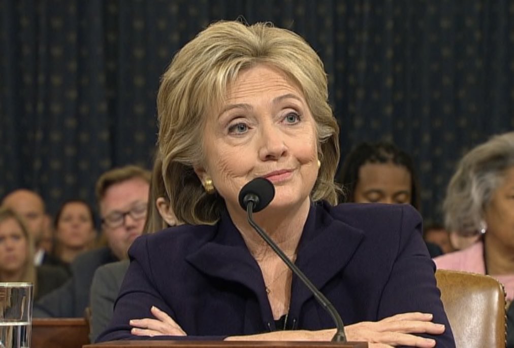 You know who was not a chicken shit, and who testified? Hillary Clinton, that’s who. She wasn’t a coward like Donald Trump is.