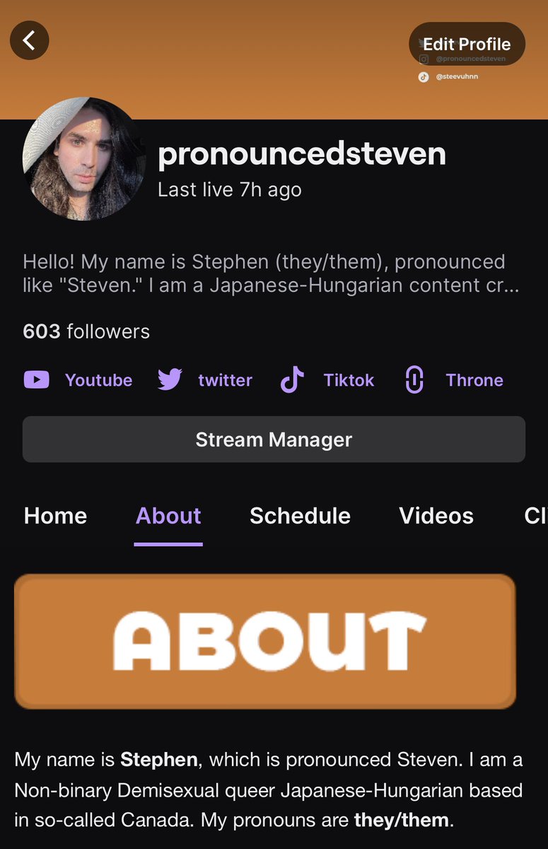 TY for helping me reach 600 followers on Twitch! My little queer heart is warm knowing many find my space comforting & enjoy what I do on Twitch. I haven't celebrated any milestones on Twitch beyond my affiliate anniversary, but I'll be planning something special to celebrate! 💜