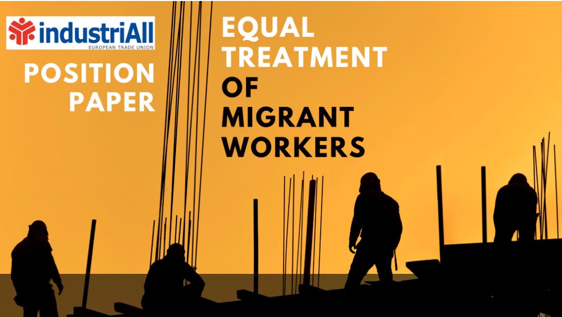 ‼️IndustriAll Europe calls for equal treatment of migrant workers ‼️ 📃Read our new position paper 📃calling for equal treatment of migrant workers. The paper comes at the right moment as the Belgian Presidency @EU2024BE of the European Council is attempting to reach a general