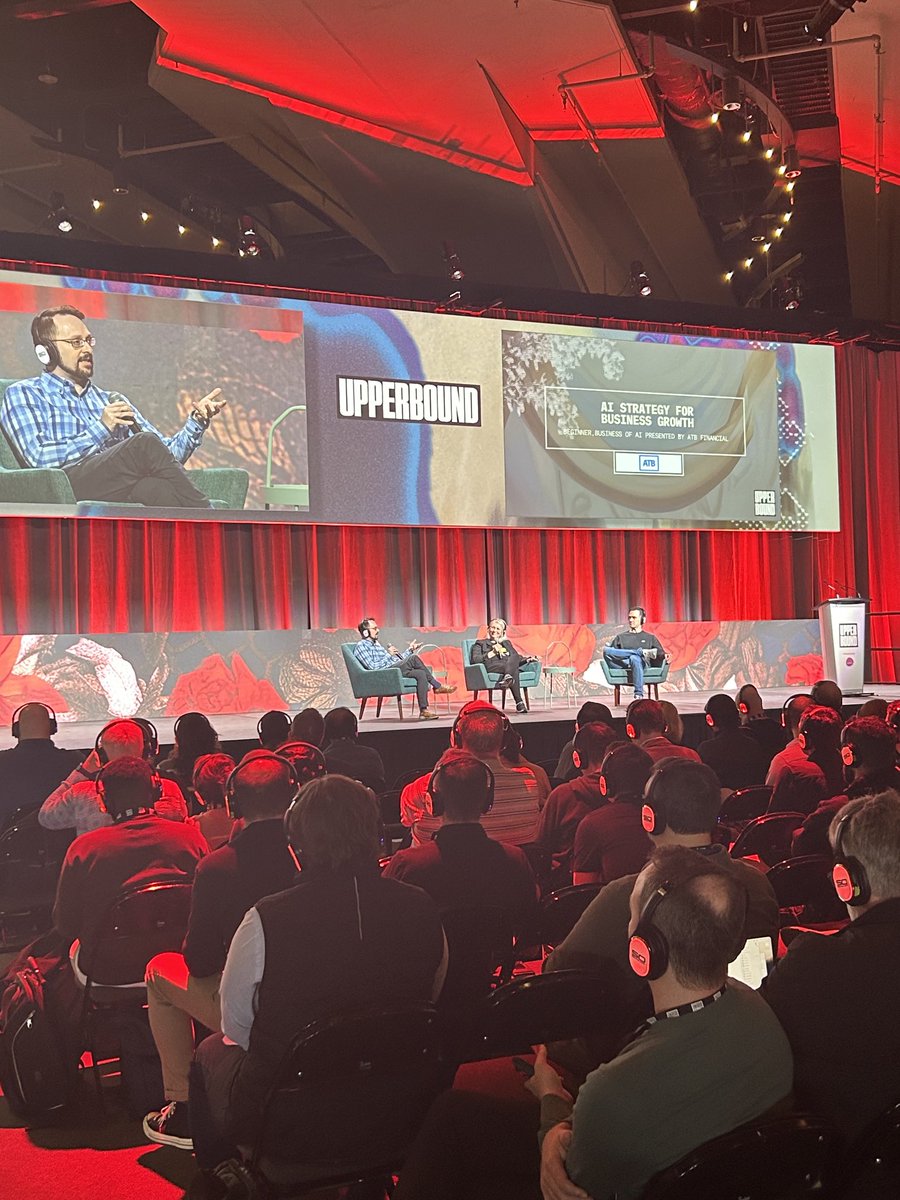 Excellent session on business in AI sponsored by ⁦<a href="/atbfinancial/">atbfinancial</a>⁩ Financial   Insights from ⁦<a href="/camlinke/">Cam Linke</a>⁩ ⁦<a href="/PatrickPilarski/">Patrick M. Pilarski</a>⁩ at #upperbound2024