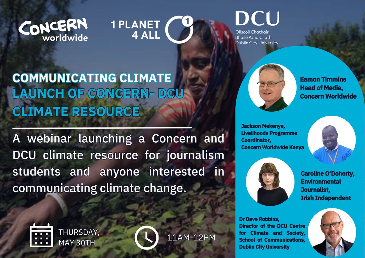 @Concern & @DCUClimate have collaborated to create a climate resource to help YOU communicate climate issues better. Are you a journalism student or just a passionate global citizen? We are having a webinar to launch this resource and we’d love to see you there!