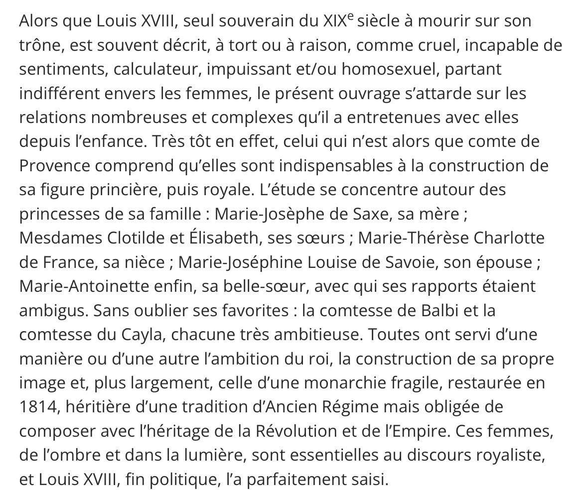 A paraître en juin @EditionsPerrin Les femmes de Louis XVIII - Matthieu Mensch