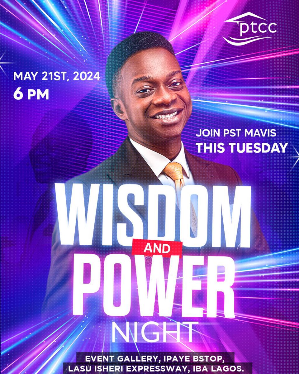 Thy word is a lamp unto my feet and a light unto my path (Psalm 119:105)

Join us for our Wisdom and Power Night this evening by 6pm @ PTCC Event Gallery, as we dive into God's Word and uncover a deeper understanding of His nature. 

See you by 6pm! ⌚