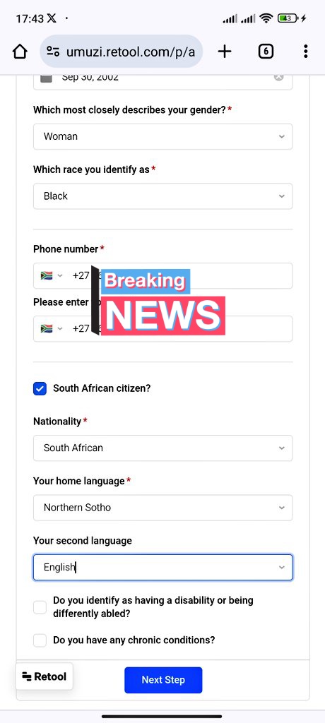 Charmaine0296's tweet photo. @UmuziOrg Dear Umuzi Foundation Team

I  am kindly requesting your assistance to finalise my application. After finishing the Learner's Application Form, when I press submit form it doesn't respond.

Kind regards 
C Molefe. https://t.co/O7Xr636POI