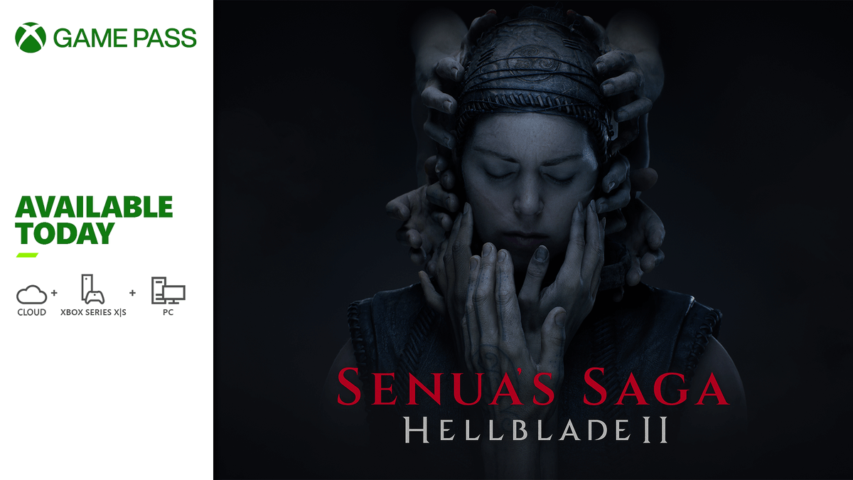 XBOXGamePass's tweet photo. IT’S HERE. HELLBLADE II IS HERE. https://t.co/fctu5Cx1yc