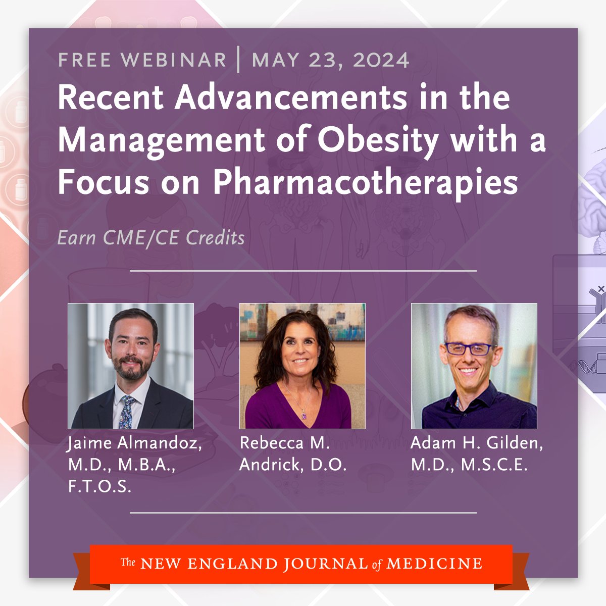 Earn CME through this free webinar and gain a comprehensive understanding of recent advancements in the management of obesity with a focus on pharmacotherapies. Learn more and reserve your spot: nej.md/3UsdqpA