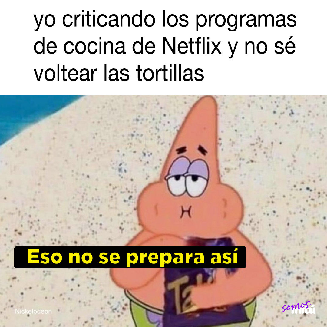 somosmitu's tweet image. Yes, soy yo 😅

#takis #patricio #bobesponjamemes #nomms #nettflix #cooking #tvshow #memes #somosmemes