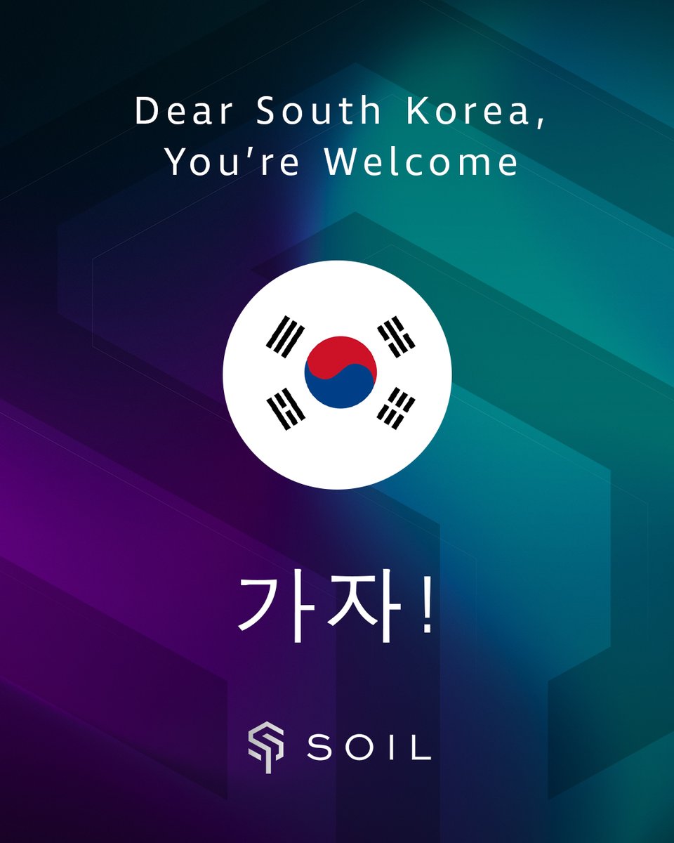 🌏 🇰🇷 #Soil is expanding! We're proud to announce our new partnership aimed at developing $SOIL presence in the Korean market. Details are going to be revealed later - now we are excited to provide up to 14% yield on stablecoins even on the larger scale to new customers! 🚀
