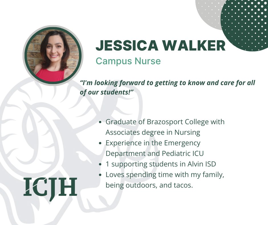 Let's meet the staff at ICJH....