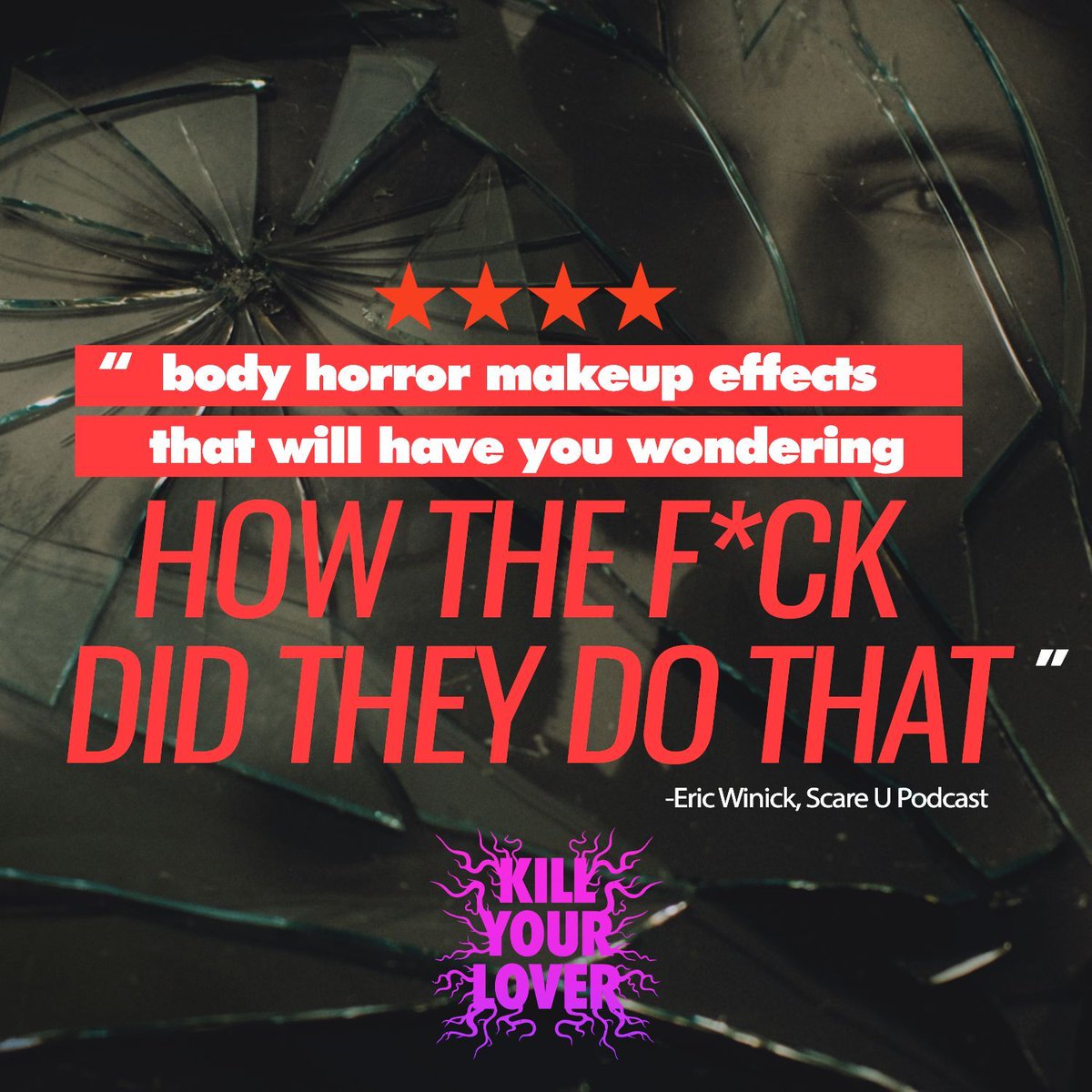 'Body horror makeup effects that will have you wondering how the f*ck did they do that' - Eric Winick, Scare U Pod KILL YOUR LOVER is currently at 100% on @rottentomatoes! In select theaters & on digital June 7. #KillYourLoverMovie #moviereview #rottentomatoes #horrorcommunity