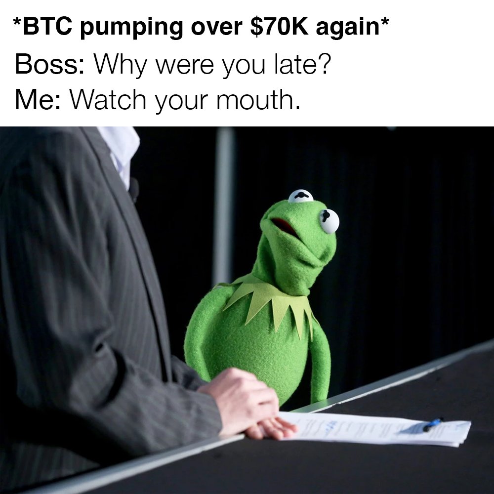 #BTC over $70k...you know what that means 👇