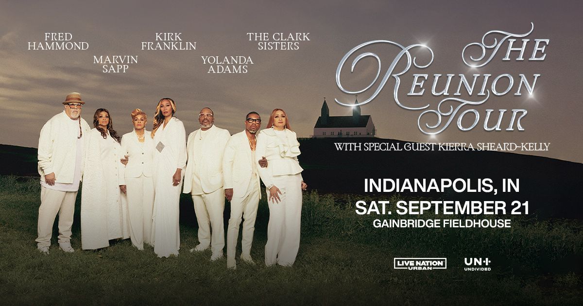 PRESALE 🔓 Score tickets before anyone else to @KirkFranklin’s #TheReunionTour2024, coming to Gainbridge Fieldhouse on Saturday, September 21! Use code: KFINDY to get tickets now until 10PM ET tonight ➡️ bit.ly/3UNj6uK