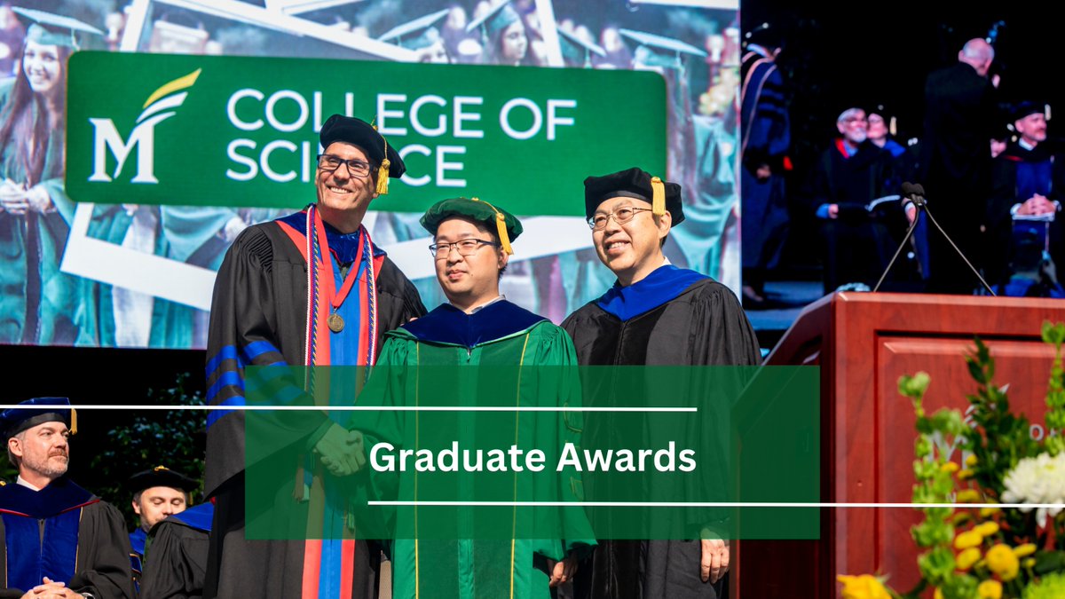 GMU_COS's tweet photo. Congratulations to our graduate student award winners! 🎉 This year, the College of Science awarded over 45 grad students across nine different departments. Your excellence in academia and research inspires us all. 🌟

View the full list of award winners: https://t.co/ABUVZfjfyu https://t.co/omvN3stSW9