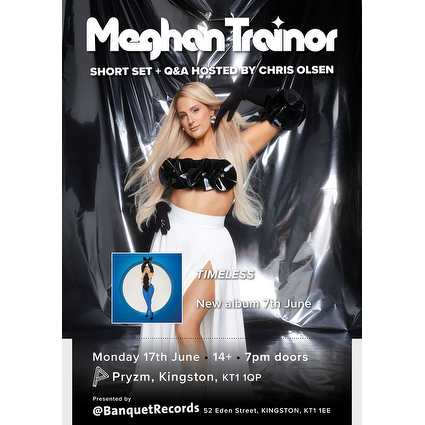 BanquetRecords's tweet photo. 🎤 MEGHAN TRAINOR 🎤

@Meghan_Trainor visits Kingston to play a short set at Pryzm with a Q&A hosted by Chris Olsen https://t.co/JjUIUnuUyw