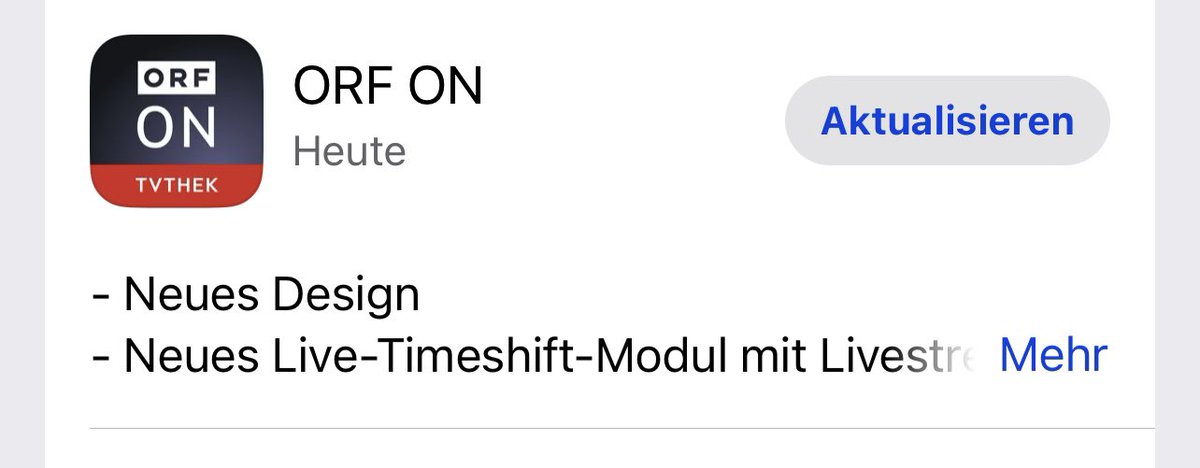 Aus der alten TVthek-App wird ab sofort ORF ON, Österreichs neue Streaming-Plattform - einfach angebotenes Update laden <a href="/ORF/">ORF</a> #fueralle