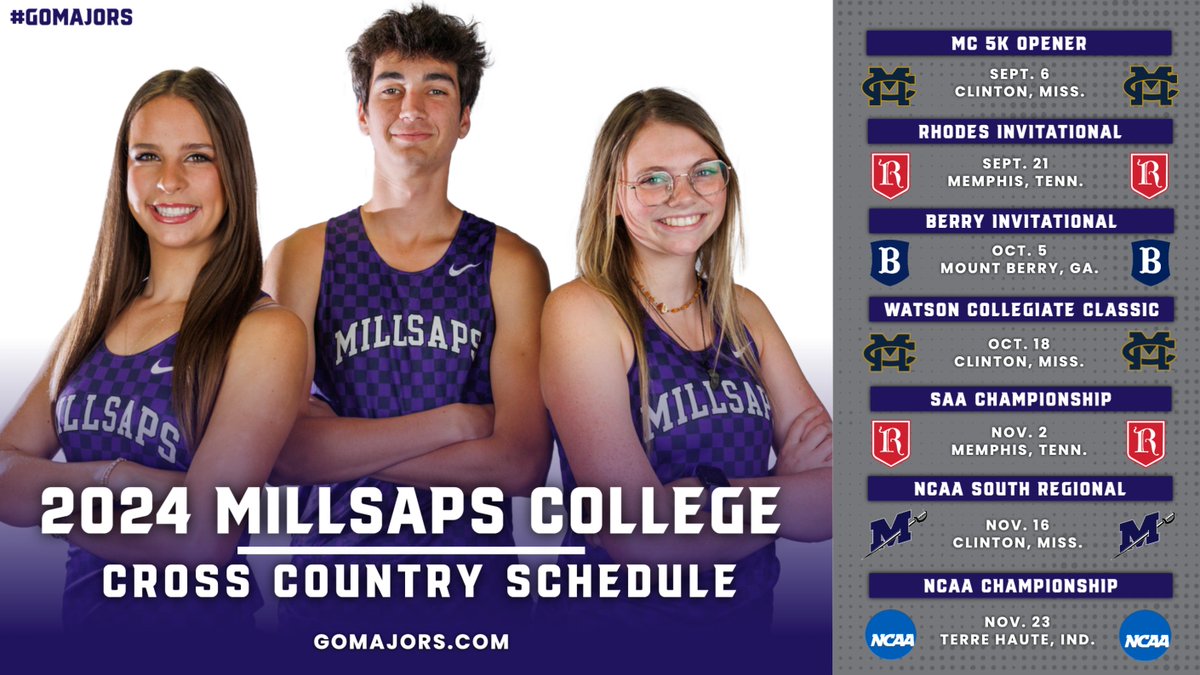 Lacing up the Spikes: Millsaps Cross Country Unveils 2024 Schedule 🔥👟 Majors host NCAA South Region Championship in Clinton, Nov. 16. 🗓📰 tinyurl.com/4ujcymf6 #GoMajors