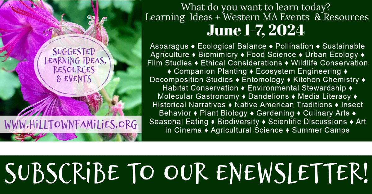 Check our list of #WesternMass Weekly Suggested Events for June 1-7, 2024, for fun, smart, and community-based opportunities to engage and learn! Visit our website and be sure to subscribe in our weekly eNewsletter: conta.cc/3UKNTIy