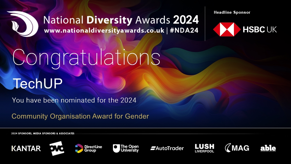 📢 Voting deadline extended... but hurry because voting closes on 22nd May (tomorrow!!) Can you help TechUP win by sharing why the programme is important to support more women and non binary people to get into their dream tech roles? Vote now 👉 nationaldiversityawards.co.uk/awards-2024/no….