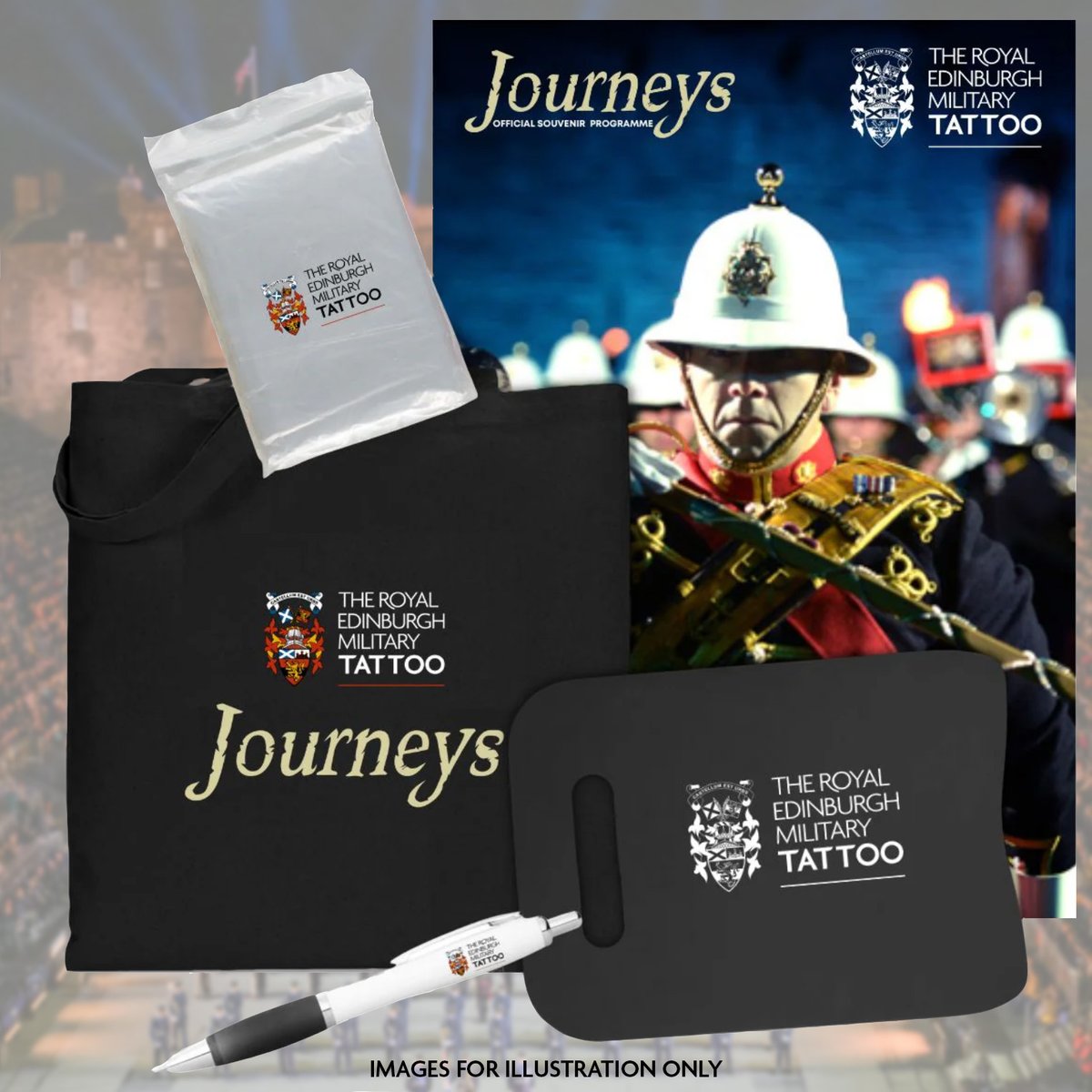 Including Tote Bag, Show programme, seat cushion, pen and emergency poncho (just in case!), our Journeys Essentials Collection ensures you'll have everything you need this August. Plus, save £8 when your pre-order now for collection at our August event. bit.ly/4aVcJfv