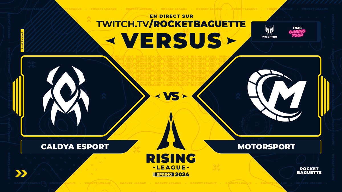 Caldya (@caldyaesport) on Twitter photo 🏆 #RisingLeague
Il est temps de rebondir en Rising League ! C’est ce soir contre Motorsport 👊👊👊
19:45 sur le stream de <a href="/RocketBaguette/">Rocket Baguette</a> !
#CALWIN💜 🏆 #RisingLeague
Il est temps de rebondir en Rising League ! C’est ce soir contre Motorsport 👊👊👊
19:45 sur le stream de <a href="/RocketBaguette/">Rocket Baguette</a> !
#CALWIN💜