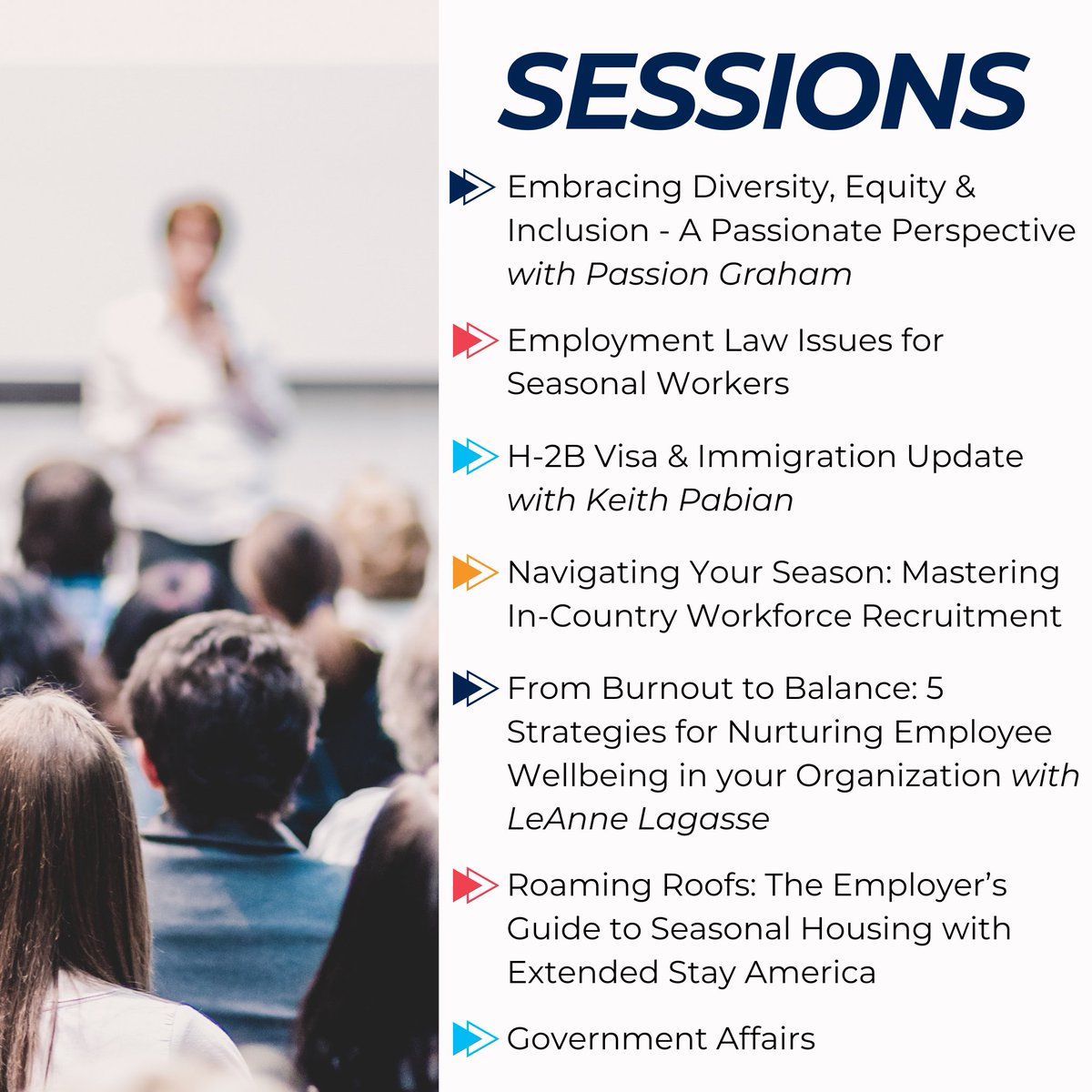 ConnectSeasonal's tweet photo. Spots are filling up for our upcoming 2024 Seasonal Connect - Pabian Law Annual Staffing Summit! Register now to secure your spot AND get early bird pricing! Email us at info@seasonalconnect.com for registration information. https://t.co/KRin0WiW6b