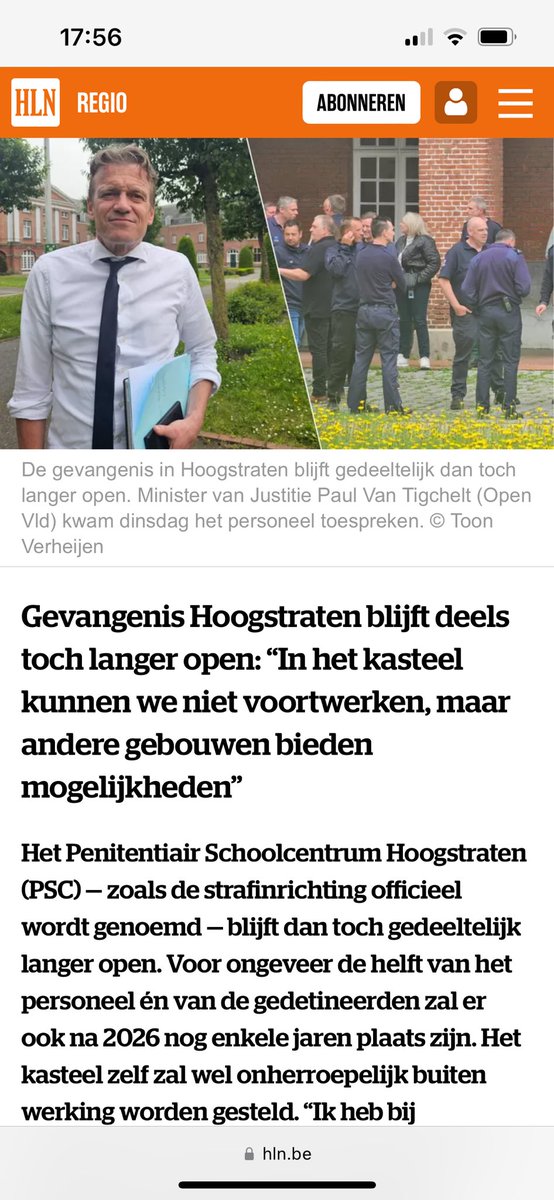 Toeval bestaat niet. Op dag dat @vlbelang (lang vooraf aangevraagd) bezoek brengt aan gevangenis van Merksplas, waar het overigens getuige was van schrijnende toestanden, en de sluiting van Hoogstraten aanklaagt, legt de minister zelf een bezoek af met ‘goed nieuws’.