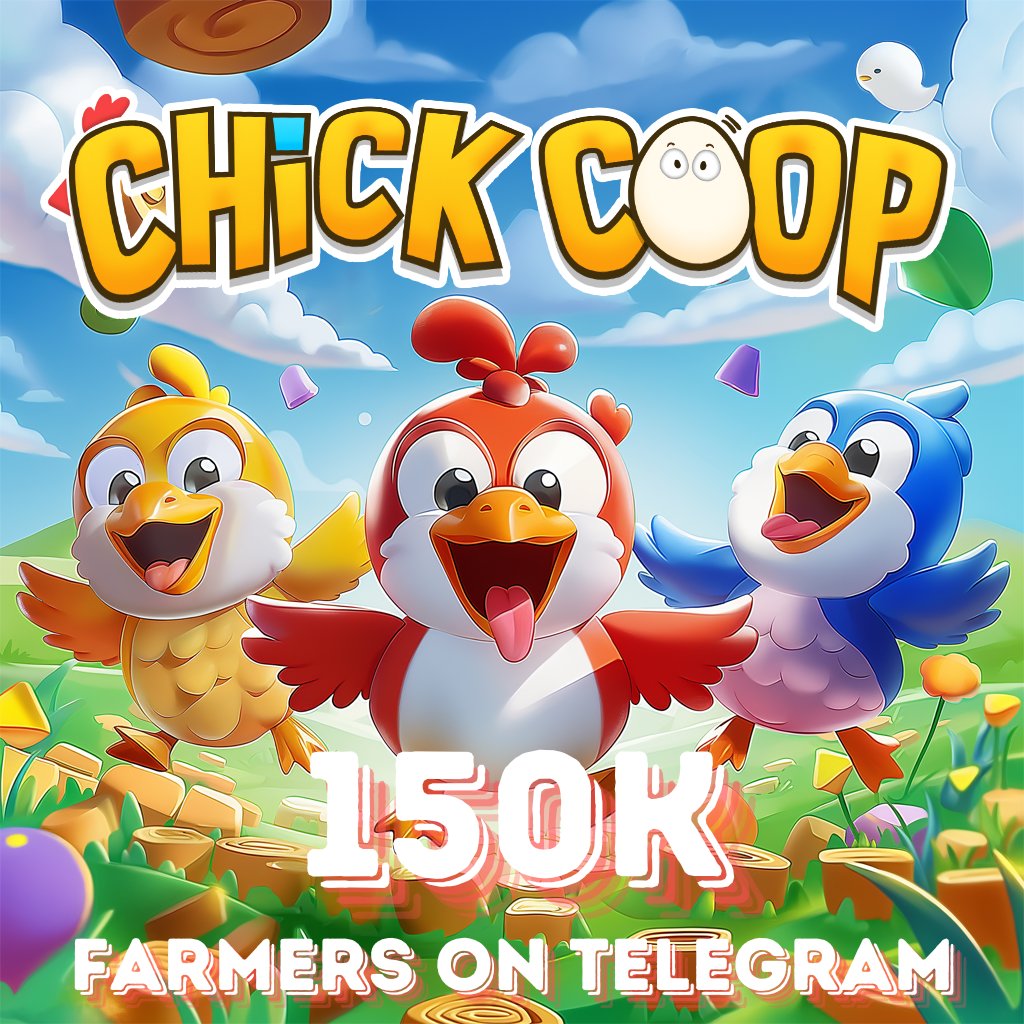 Chick Coop has reached 150k Farmers on Telegram Channel (super crazy) 🥰

And importantly, THE GAME BOT HAS NOT BEEN RELEASED YET 😅

Just turn on notifications for <a href="/chickcoop_io/">Chick Coop 💎</a> , the game bot link will be dropped at any time 👀

#TON #ChickCoop