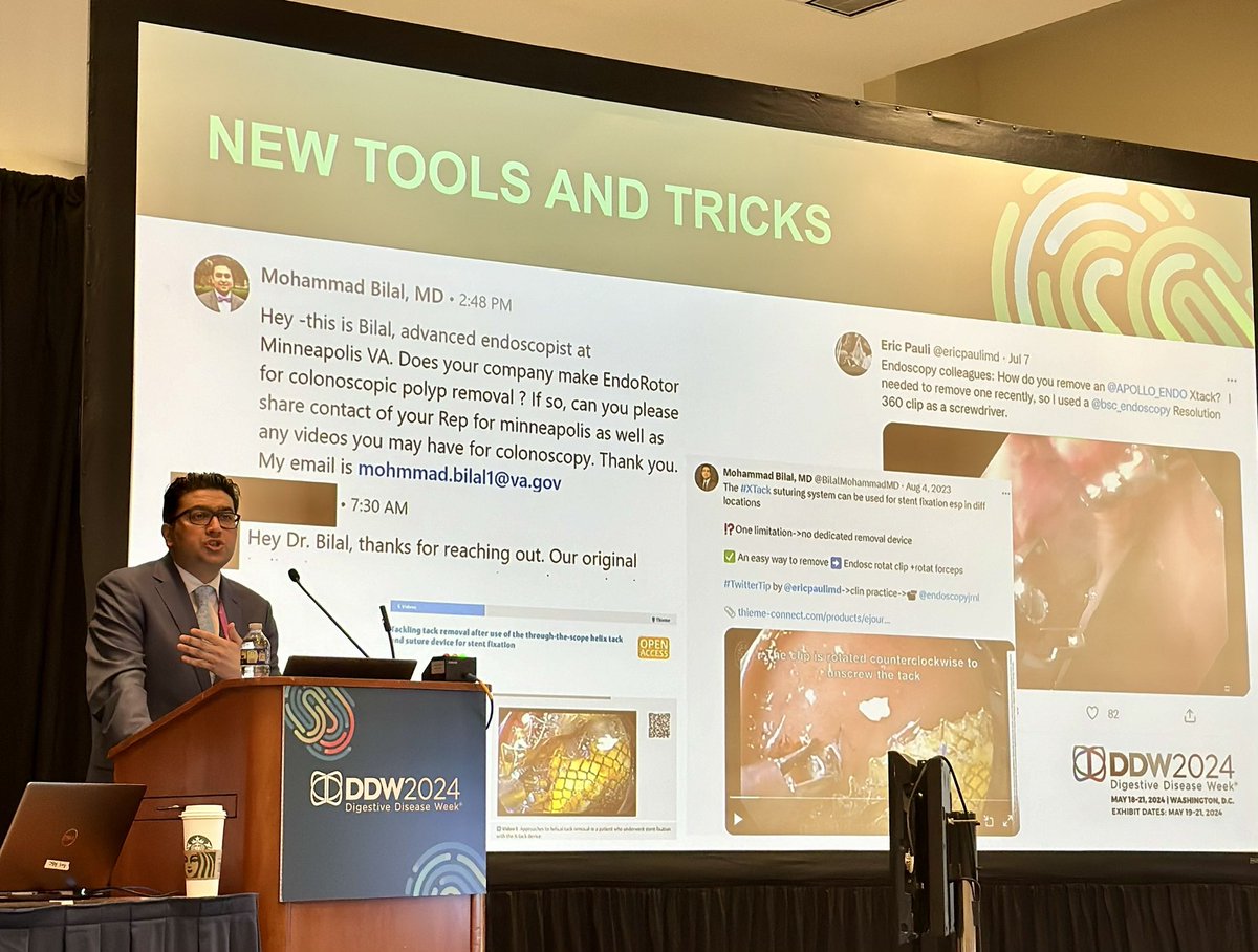 Natalie Wilson, MD (@nataliejowilson) on Twitter photo Wonderful talk on harnessing social media to improve colonoscopy practice from the social media expert himself <a href="/BilalMohammadMD/">Mohammad Bilal, MD</a>!!
So inspiring to see how he uses social media for research collaborations, seeking advice for challenging cases & mentorship 👏🏻
#DDW2024 Wonderful talk on harnessing social media to improve colonoscopy practice from the social media expert himself <a href="/BilalMohammadMD/">Mohammad Bilal, MD</a>!!
So inspiring to see how he uses social media for research collaborations, seeking advice for challenging cases & mentorship 👏🏻
#DDW2024