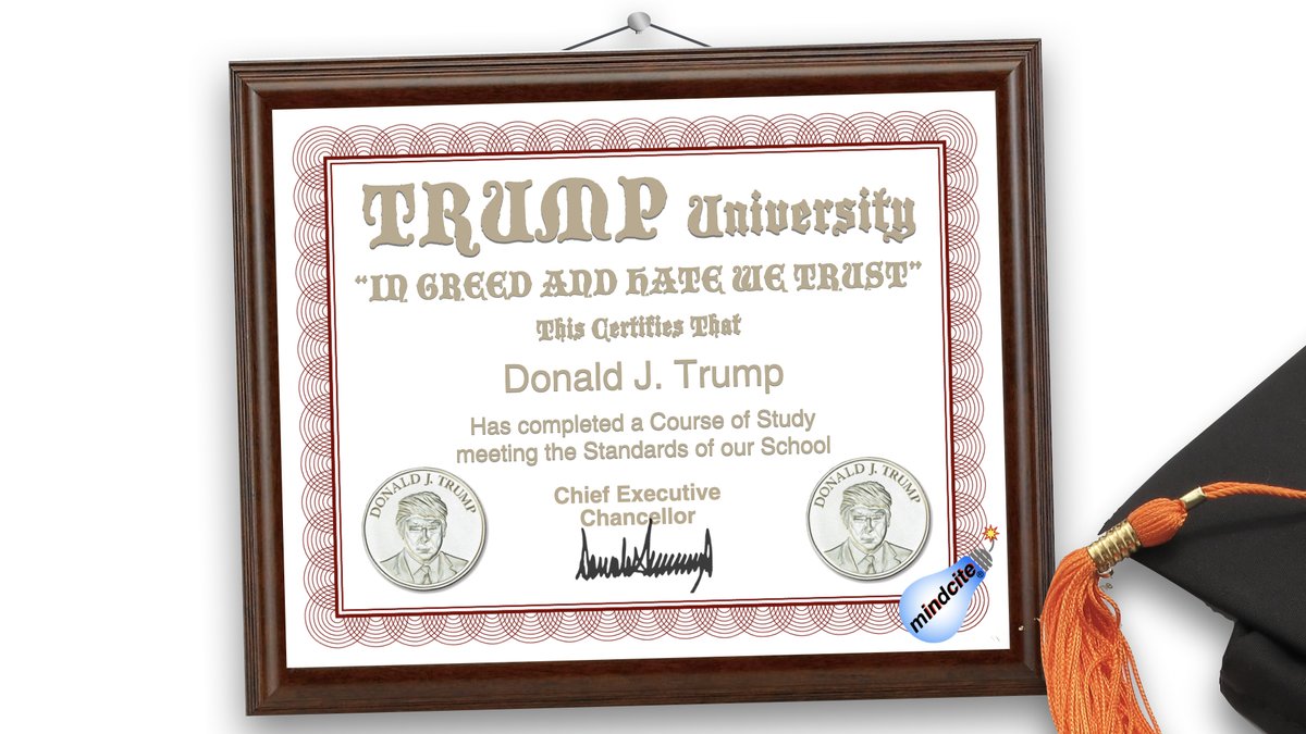 @AmyLynnStL What do you mean Trump University was one of the biggest scams of all time? -Chancellor Donald Trump #Graduation2024