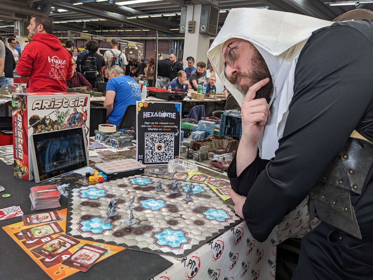 Blindspot_Games's tweet image. The Hexadome flew to Italy over the weekend! ✈️🇮🇹

Huge shout out to Heletilla, one of our VIP Discord member, for showcasing our #indiegame at @PLAYmodena. Always happy to see old and new Aristeia fans 🎮❤️

#playmodena #gamefestival #tabletop