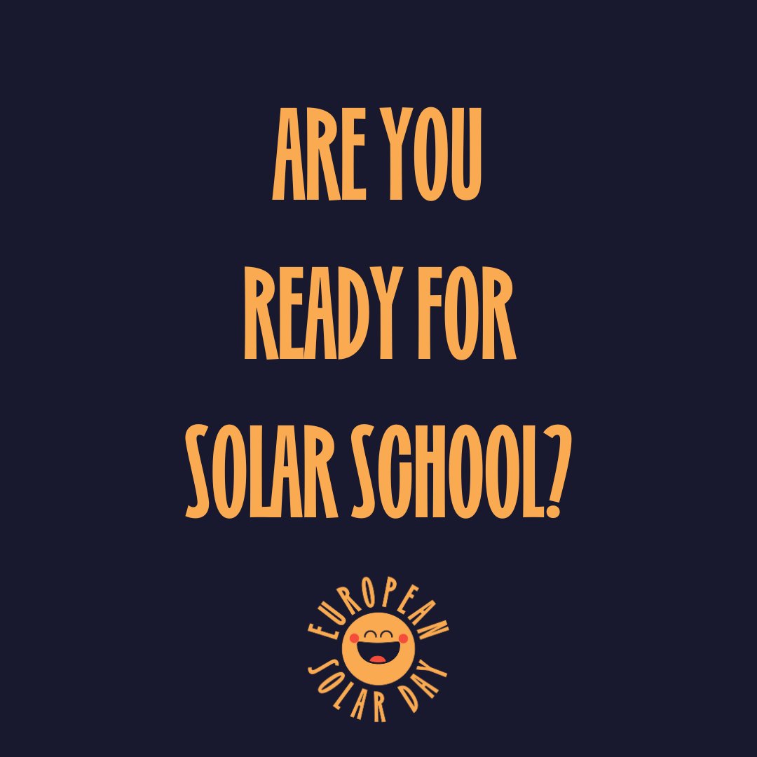 SolarPowerEU's tweet image. #EuropeanSolarDay ☀️ is just 1 month away!

We are excited to announce this year's theme: Solar School! ✨

Stay tuned - our countdown has officially begun. ⌛