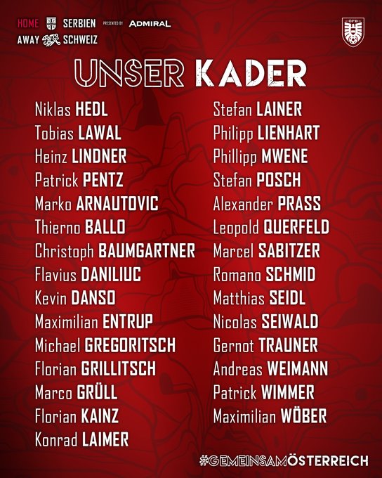 Ein roter Hintergrund mit weißem Text.